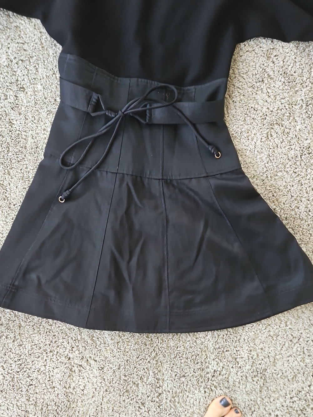 Ulla Johnson Black Crewneck Dress with Back Zip 8 - Picture 3 of 13